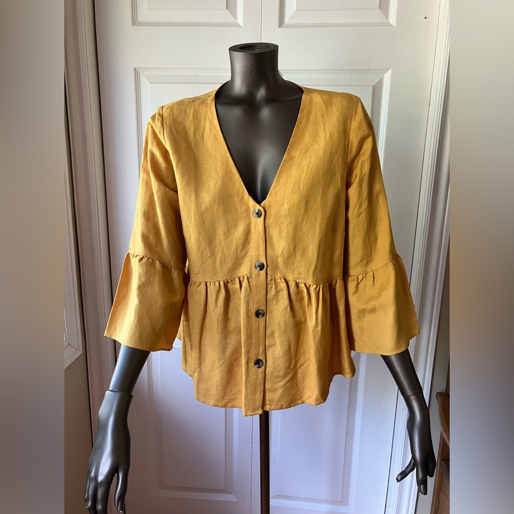 Ann Taylor linen blend jacket size small